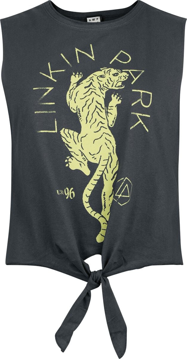 Linkin Park Top - Amplified Collection - Tiger - M bis L - für Damen - Größe L - charcoal  - Lizenziertes Merchandise! von Linkin Park