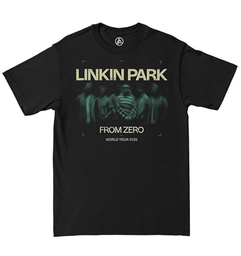 Linkin Park from Zero Official Merch Blurry Portrait Tour T-Shirt, Verwaschenes Schwarz, L von Linkin Park