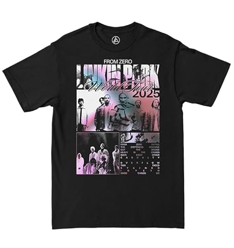 Linkin Park „from Zero“ Offizielles T-Shirt mit Collage-Design aus der Merch-Box, Verwaschenes Schwarz, S von Linkin Park