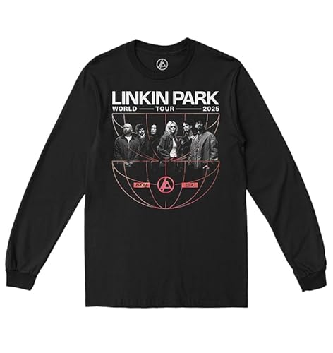 Linkin Park from Zero Offizielles Merch Globe Langarm-T-Shirt, Schwarz, M von Linkin Park
