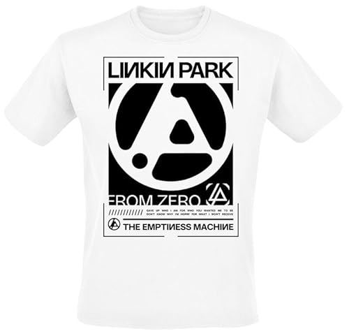 Linkin Park from Zero The Emptiness Block Männer T-Shirt weiß 5XL 100% Baumwolle Band-Merch, Bands von Linkin Park