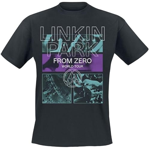 Linkin Park from Zero to World Tour Männer T-Shirt schwarz XXL 100% Baumwolle Band-Merch, Bands von Linkin Park