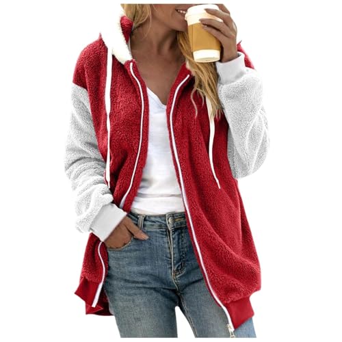Linkpig Fleecejacke Damen Winterjacke Warm Teddyjacke Herbst Wintermantel Hoodie Kapuzenpullover Teddy-Fleece Jacke Fellmantel PlüSchjacke Mit Taschen üBergangsjacke PlüSchjacke Linkpig Fleecejacke Damen Winterjacke Warm Teddyjacke Herbst Wintermantel Hoodie Kapuzenpullover Teddy-Fleece Jacke Fellmantel PlüSchjacke Mit Taschen üBergangsjacke PlüSchjacke von Linkpig