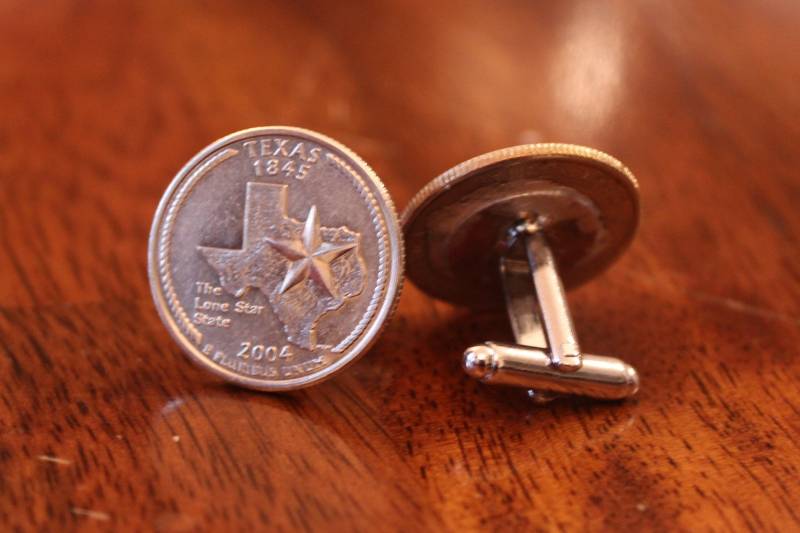 Texas Manschettenknöpfe, Viertel The Lone Star State Manschetten von LinksOffTheCuff