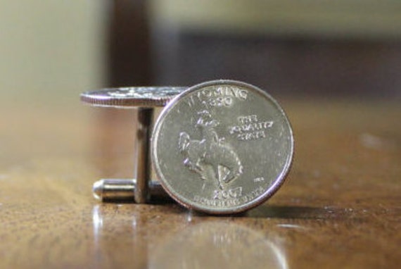 Wyoming Manschettenknöpfe, State Quarter Manschettenknöpfe von LinksOffTheCuff