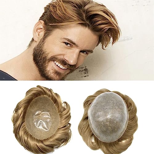 Toupet für Männer Männer-Haarprothese, 0,1–0,12 mm, langlebig, dünne Haut, Haarteile, 15,2 cm, Echthaarsystem, 120% Dichte, Vollinjektion, PU-Basis, Herren-Toupet Natürlich aussehende Haarteile (Col Toupet für Männer Männer-Haarprothese, 0,1–0,12 mm, langlebig, dünne Haut, Haarteile, 15,2 cm, Echthaarsystem, 120% Dichte, Vollinjektion, PU-Basis, Herren-Toupet Natürlich aussehende Haarteile (Col von Linmeas-753