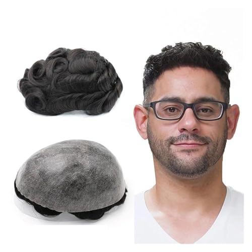 Toupet für Männer Männerperücke, natürliches menschliches Haar, Haarprothese, 0,1–0,12 mm, Männer-Toupet, Pu-Basis, 130% Dichte, Haarsystem, Männer-Toupet, Haarprothese Natürlich aussehende Haarteile Toupet für Männer Männerperücke, natürliches menschliches Haar, Haarprothese, 0,1–0,12 mm, Männer-Toupet, Pu-Basis, 130% Dichte, Haarsystem, Männer-Toupet, Haarprothese Natürlich aussehende Haarteile von Linmeas-753