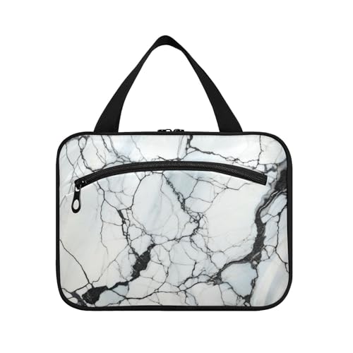 Linnyio Abstrakter Marmor Golden Hängende Reise-Toilettenartikel-Kosmetik-Make-Up-Tasche,Große Kapazität Faltbare Aufbewahrung Kulturbeutel für Damen Mädchen von Linnyio