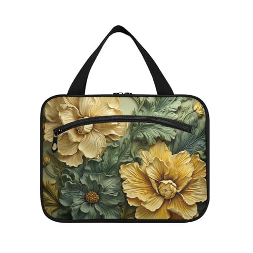 Linnyio Blauer Abstrakter Affe Hängende Reise-Toilettenartikel-Kosmetik-Make-Up-Tasche,Große Kapazität Faltbare Aufbewahrung Kulturbeutel für Damen Mädchen von Linnyio