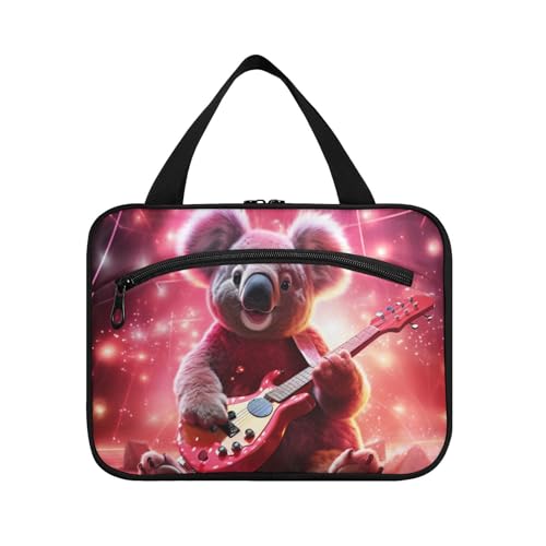 Linnyio Rotes Schickes Leichtes Pferd Hängende Reise-Toilettenartikel-Kosmetik-Make-Up-Tasche,Große Kapazität Faltbare Aufbewahrung Kulturbeutel für Damen Mädchen von Linnyio