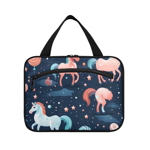 Linnyio Sich Wiederholendes Muster Pandas Hängende Reise-Toilettenartikel-Kosmetik-Make-Up-Tasche,Große Kapazität Faltbare Aufbewahrung Kulturbeutel für Damen Mädchen von Linnyio