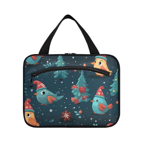 Linnyio Sich Wiederholendes Muster Süße Weihnachten Hängende Reise-Toilettenartikel-Kosmetik-Make-Up-Tasche,Große Kapazität Faltbare Aufbewahrung Kulturbeutel für Damen Mädchen von Linnyio