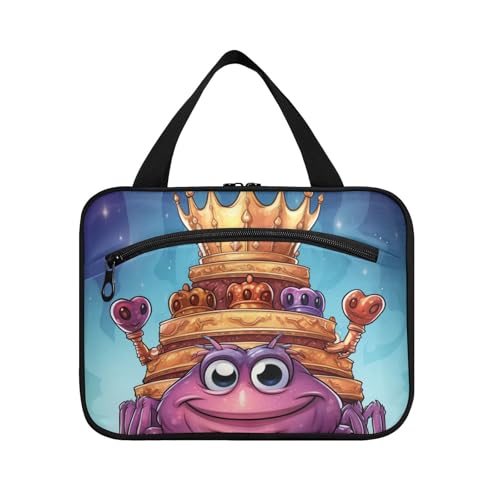 Linnyio Süße Gekritzel Tierkätzchen Hängende Reise-Toilettenartikel-Kosmetik-Make-Up-Tasche,Große Kapazität Faltbare Aufbewahrung Kulturbeutel für Damen Mädchen von Linnyio