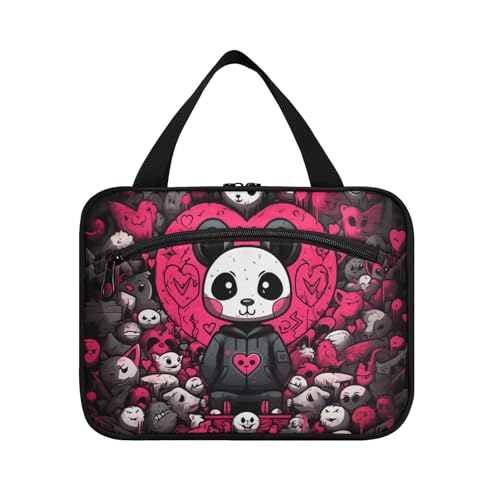 Linnyio Süßer Cartoon Elefant Hängende Reise-Toilettenartikel-Kosmetik-Make-Up-Tasche,Große Kapazität Faltbare Aufbewahrung Kulturbeutel für Damen Mädchen von Linnyio