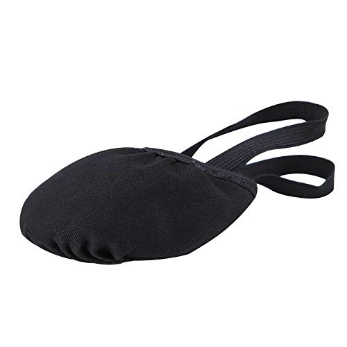 Linodes Canvas Pirouette Halbsohle Jazz Ballett Tanzschuh Turning Schuhe für Damen und Mädchen, Schwarz (schwarz), XX-Large von Linodes