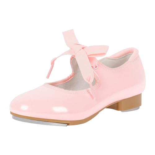 Linodes Leder/Lackschuh für Mädchen und Jungen (Kleinkind/kleines Kind/großes Kind), Rosa Lackierung, 9.5 Toddler von Linodes