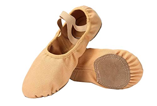 Linodes Tanzschuhe für Mädchen Stretch Canvas Split Sole für Frauen, (sand), 41 EU von Linodes