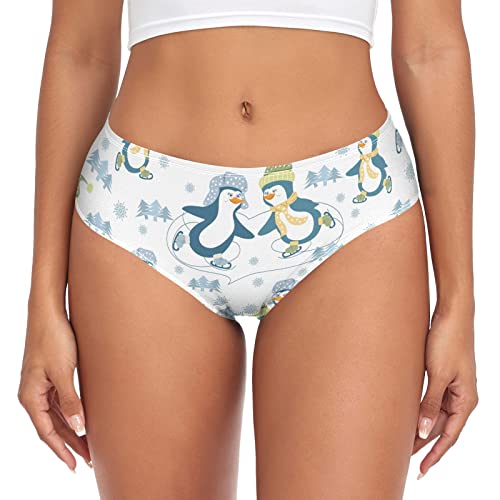 Linomo Damen Unterwäsche Süß Pinguin Winter Unterhosen Pantys Hipsters für Damen Mädchen Frauen von Linomo