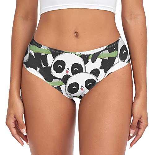 Linomo Damen Unterwäsche Süß Tier Panda Unterhosen Pantys Hipsters für Damen Mädchen Frauen von Linomo