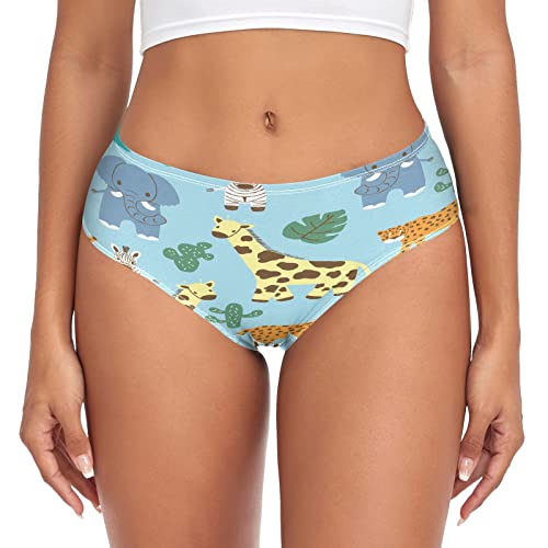 Linomo Damen Unterwäsche Süß Tiere Unterhosen Pantys Hipsters für Damen Mädchen Frauen von Linomo