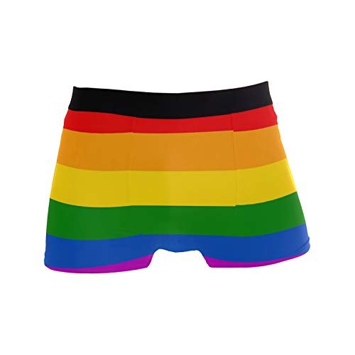 Linomo Herren Boxershorts LGBT Fröhlich Stolz Regenbogen Frieden Liebe Unterhosen Männer Herren Unterwäsche für Männer von Linomo