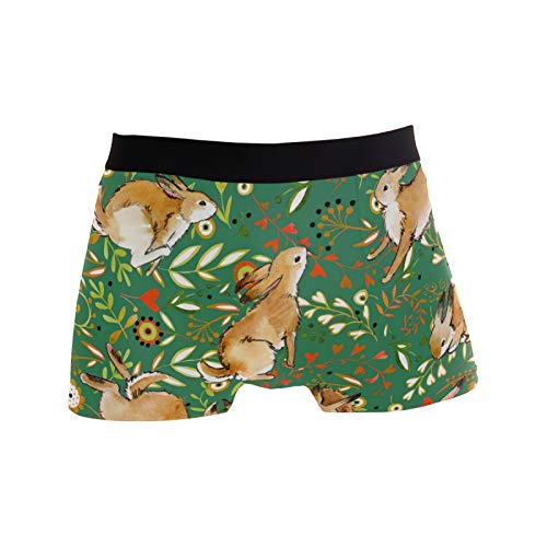 Linomo Herren Boxershorts Süß Hase Kaninchen Unterhosen Männer Herren Unterwäsche für Männer von Linomo