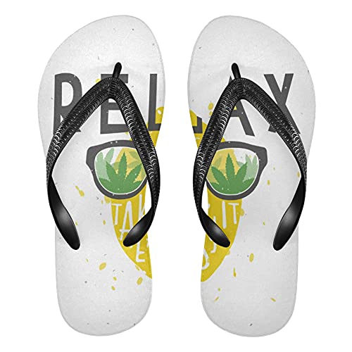 Linomo Herren Damen Zehentrenner Sommer Zitrone Entspannen Zitat Flip Flops Badelatschen Casual Sandalen Sommer Strand Hausschuhe Linomo Herren Damen Zehentrenner Sommer Zitrone Entspannen Zitat Flip Flops Badelatschen Casual Sandalen Sommer Strand Hausschuhe von Linomo