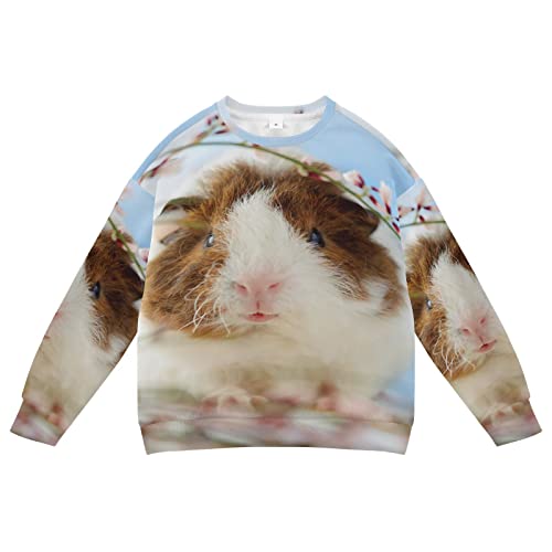 Linomo Kids Sweatshirt Süß Hamster Maus Langarmshirts Kinder Langarm Tops Rundhals T-Shirt Pullover für Jungen Mädchen von Linomo