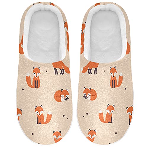 Linomo Süß Tier Fuchs Muster Hausschuhe für Unisex Damen Männer Hausschuhe Wärme Drinnen Hausschuhe Schlafzimmer Schuh Linomo Süß Tier Fuchs Muster Hausschuhe für Unisex Damen Männer Hausschuhe Wärme Drinnen Hausschuhe Schlafzimmer Schuh von Linomo