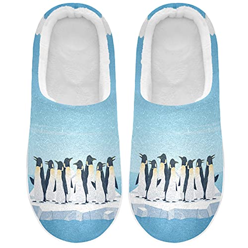 Linomo Süß Tier Pinguin Hausschuhe für Unisex Damen Männer Hausschuhe Wärme Drinnen Hausschuhe Schlafzimmer Schuh von Linomo