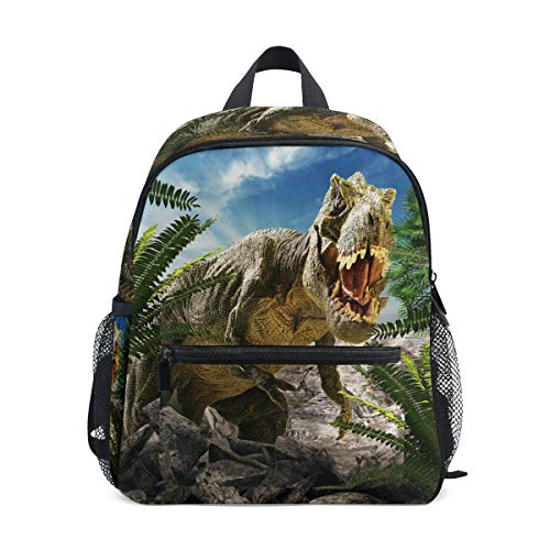 Linomo Tier-Dinosaurier-Kinder-Rucksack, Tagesrucksack, Büchertasche, Vorschulkleinkindrucksäcke, Kindergarten-Schultertasche für Jungen Mädchen Kind von Linomo