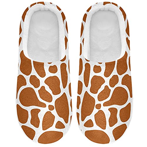 Linomo Tier Giraffe Haut Druck Hausschuhe für Unisex Damen Männer Hausschuhe Wärme Drinnen Hausschuhe Schlafzimmer Schuh von Linomo