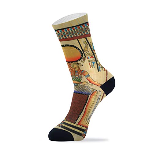 Linomo Uralt Ägyptisch Ägypten Ausgefallene Outdoor-Sport Lässig Crew Socken Hohen Knöchel, Kleid Socken für Männer Frauen 1 Pack von Linomo