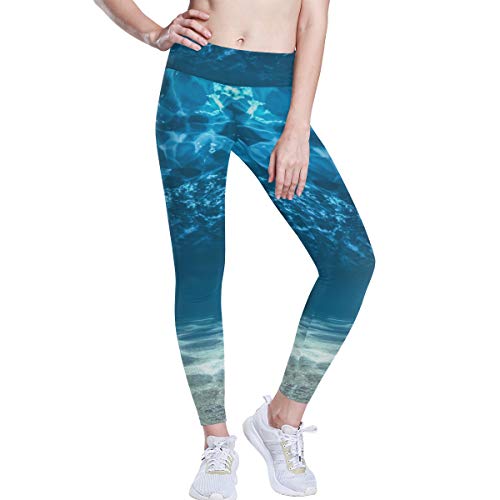 Linomo Yoga-Hose für Frauen mit Hoher Taille, Ozean Meer Unterwasser Trainieren Laufen Hose Yoga Leggings für Frauen von Linomo