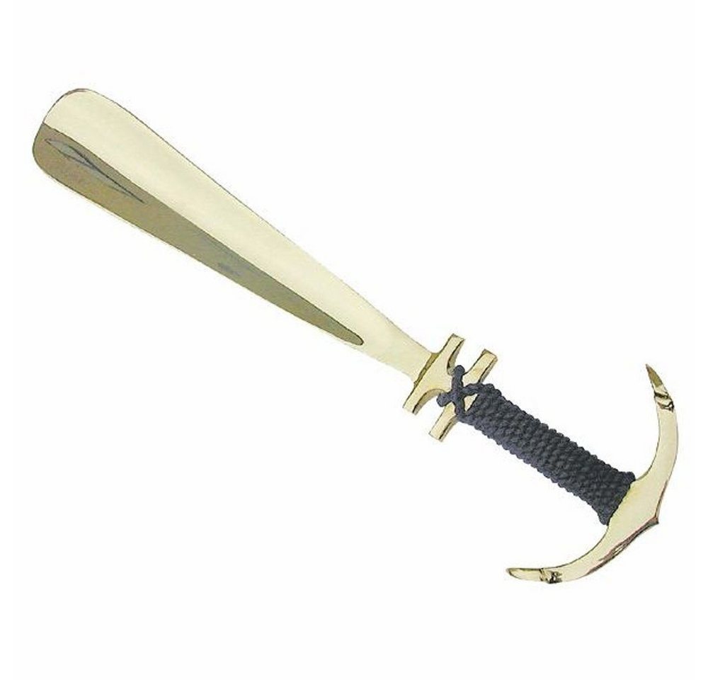 Linoows Schuhlöffel Schuhanzieher mit blauem Tau umwickelter Griff, Schuhlöffel Anker aus poliertem Messing 26 cm. Linoows Schuhlöffel Schuhanzieher mit blauem Tau umwickelter Griff, Schuhlöffel Anker aus poliertem Messing 26 cm. von Linoows