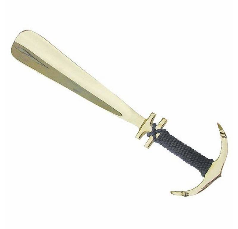 Linoows Schuhlöffel Schuhanzieher mit blauem Tau umwickelter Griff, Schuhlöffel Anker aus poliertem Messing 26 cm. Linoows Schuhlöffel Schuhanzieher mit blauem Tau umwickelter Griff, Schuhlöffel Anker aus poliertem Messing 26 cm. von Linoows