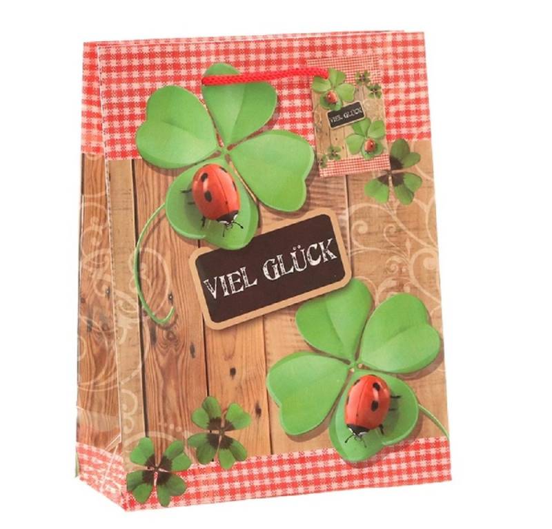 Linoows Tragetasche 10 Geschenktüten Papiertüten Tüten "Viel Glück", Papiertragetaschen Tragetaschen 18x23x8 cm Linoows Tragetasche 10 Geschenktüten Papiertüten Tüten "Viel Glück", Papiertragetaschen Tragetaschen 18x23x8 cm von Linoows