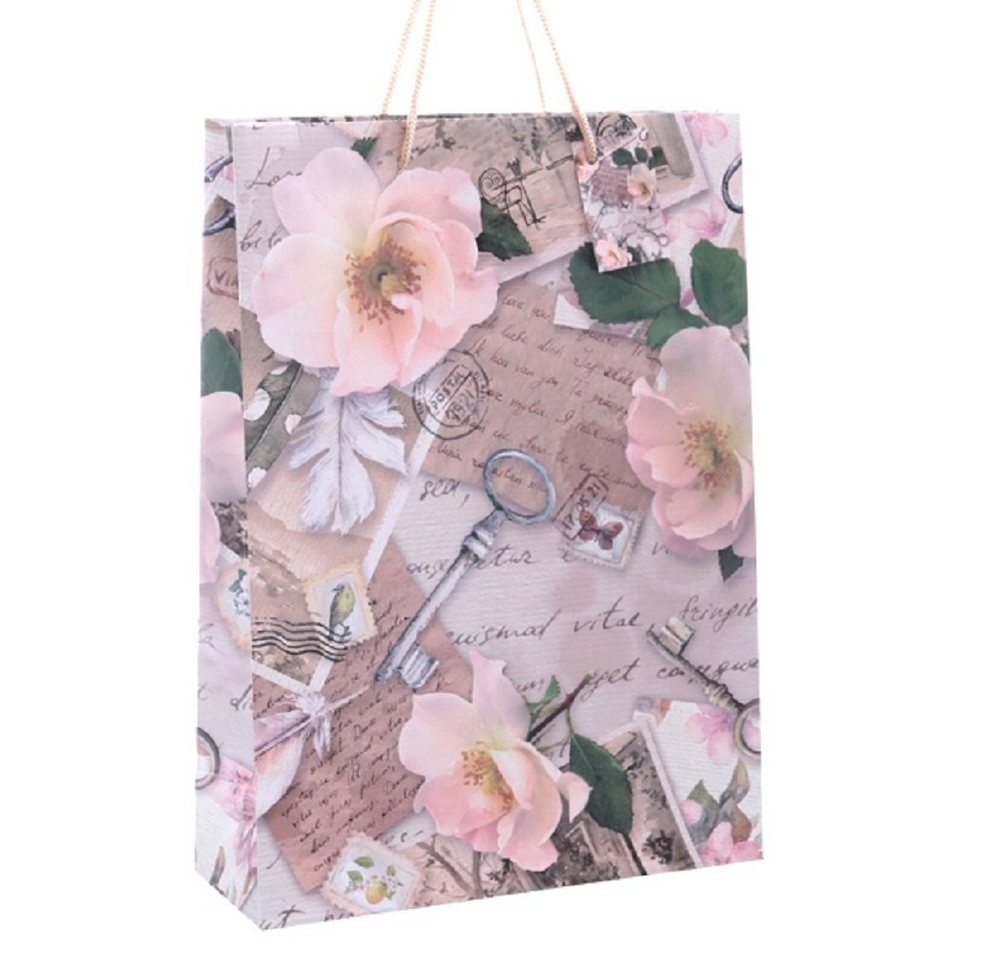 Linoows Tragetasche 10 Stück Geschenktüte 'Briefe & Rosen' Tragetaschen Groß, Große Papiertragetaschen Linoows Tragetasche 10 Stück Geschenktüte 'Briefe & Rosen' Tragetaschen Groß, Große Papiertragetaschen von Linoows