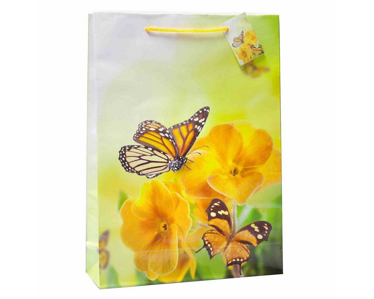 Linoows Tragetasche 10 Stück Geschenktüten, Primeln und Schmetterlinge, Große Papiertragetaschen Linoows Tragetasche 10 Stück Geschenktüten, Primeln und Schmetterlinge, Große Papiertragetaschen von Linoows