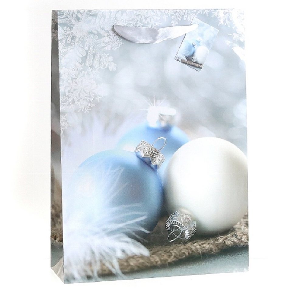 Linoows Tragetasche 10 Stück Geschenktüten `Baumkugel in Blau`, Tüten, Große Papiertragetaschen Linoows Tragetasche 10 Stück Geschenktüten `Baumkugel in Blau`, Tüten, Große Papiertragetaschen von Linoows