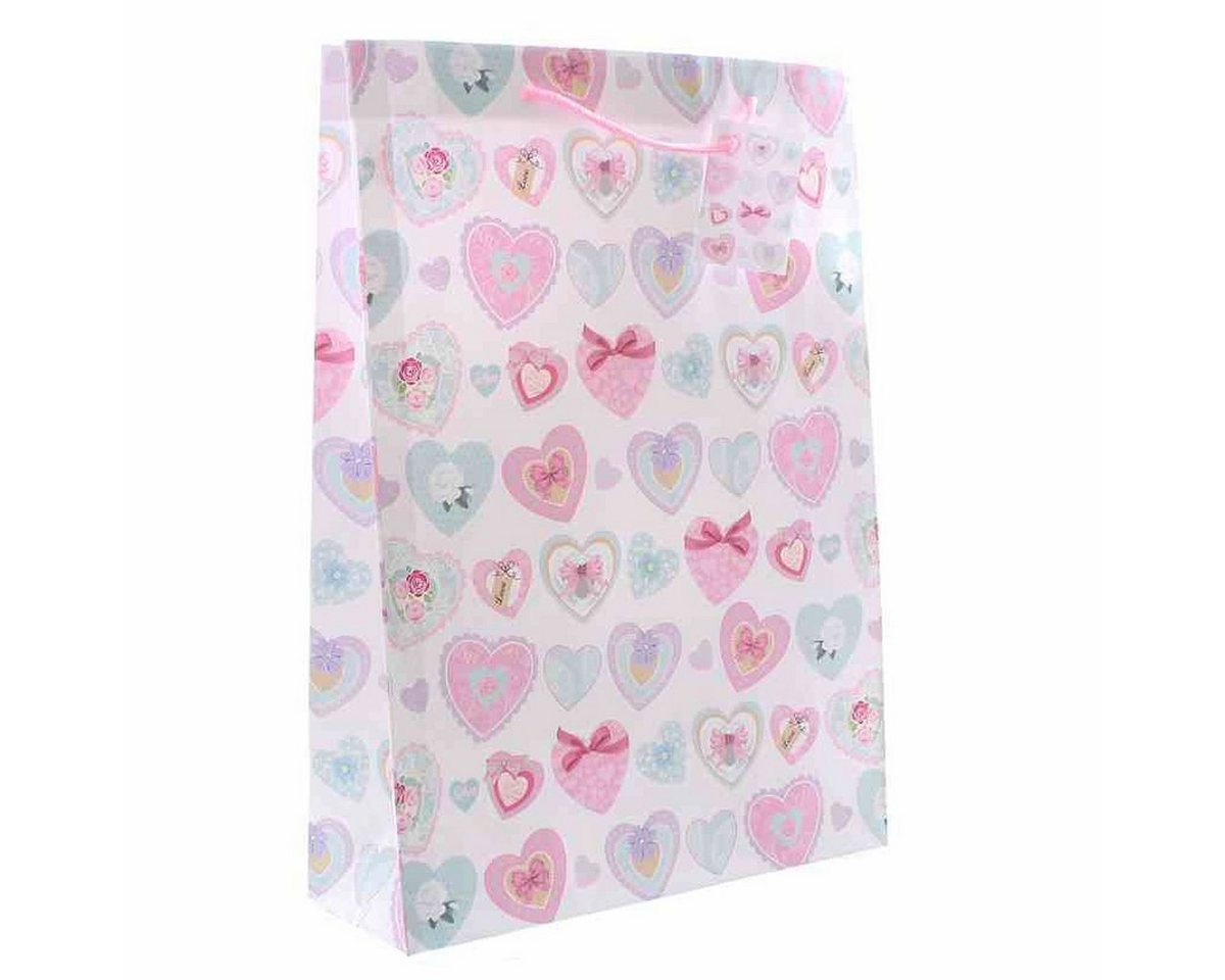 Linoows Tragetasche 10 Stück Geschenktüten `Herzchen Pastell`, Tüten, Große Papiertragetaschen Linoows Tragetasche 10 Stück Geschenktüten `Herzchen Pastell`, Tüten, Große Papiertragetaschen von Linoows