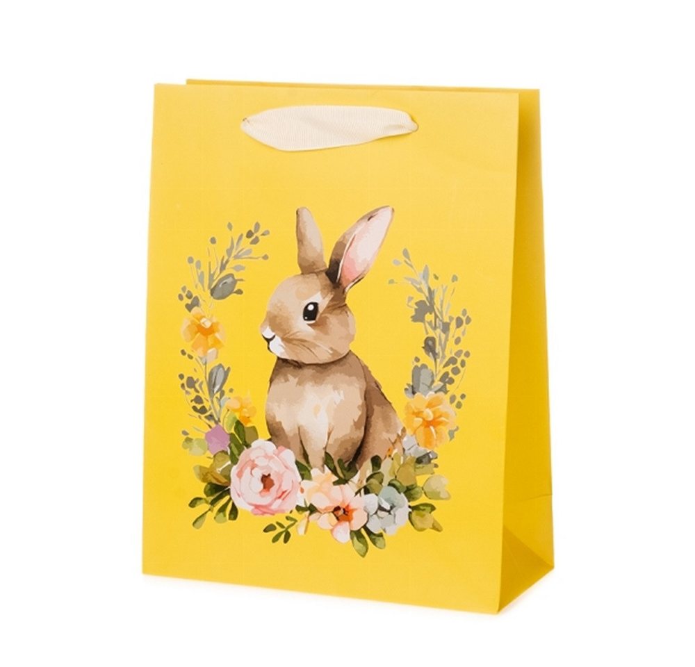 Linoows Tragetasche 10 Stück Geschenktüten `Ostern`, Papier Tüten, 10 Geschenke Tüten Ostern Hase mit Blumen Linoows Tragetasche 10 Stück Geschenktüten `Ostern`, Papier Tüten, 10 Geschenke Tüten Ostern Hase mit Blumen von Linoows