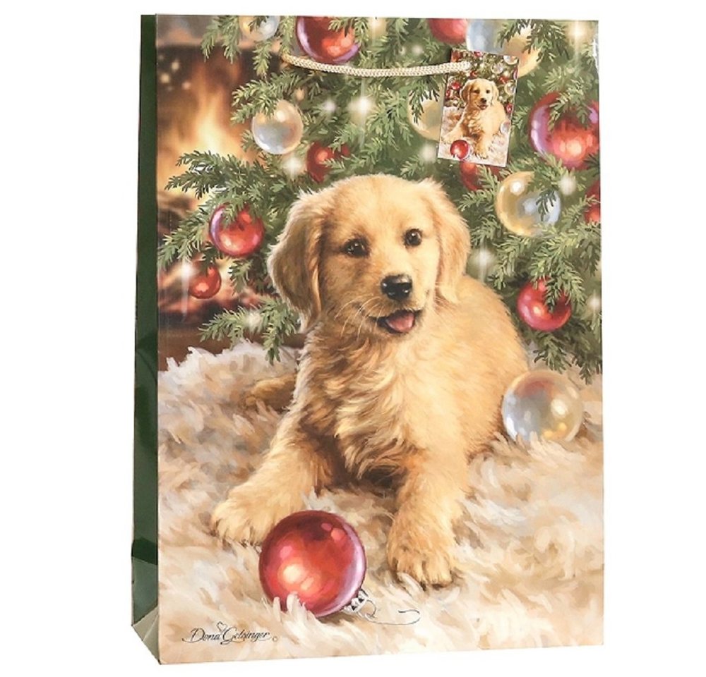 Linoows Tragetasche 10 Stück Geschenktüten Weihnachten `kleiner Hund`, Große Papiertragetaschen Linoows Tragetasche 10 Stück Geschenktüten Weihnachten `kleiner Hund`, Große Papiertragetaschen von Linoows