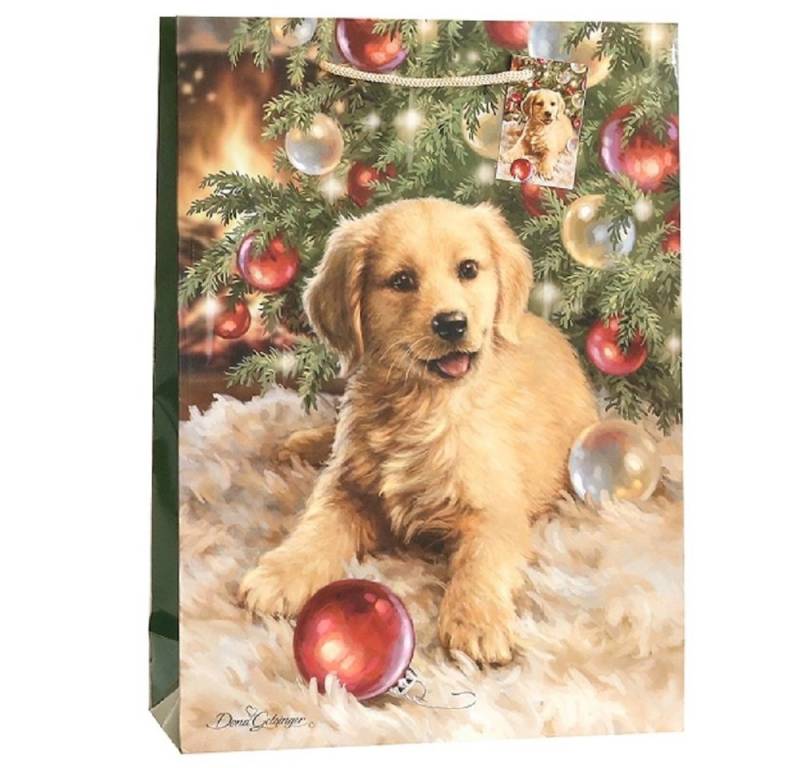 Linoows Tragetasche 10 Stück Geschenktüten Weihnachten `kleiner Hund`, Große Papiertragetaschen Linoows Tragetasche 10 Stück Geschenktüten Weihnachten `kleiner Hund`, Große Papiertragetaschen von Linoows