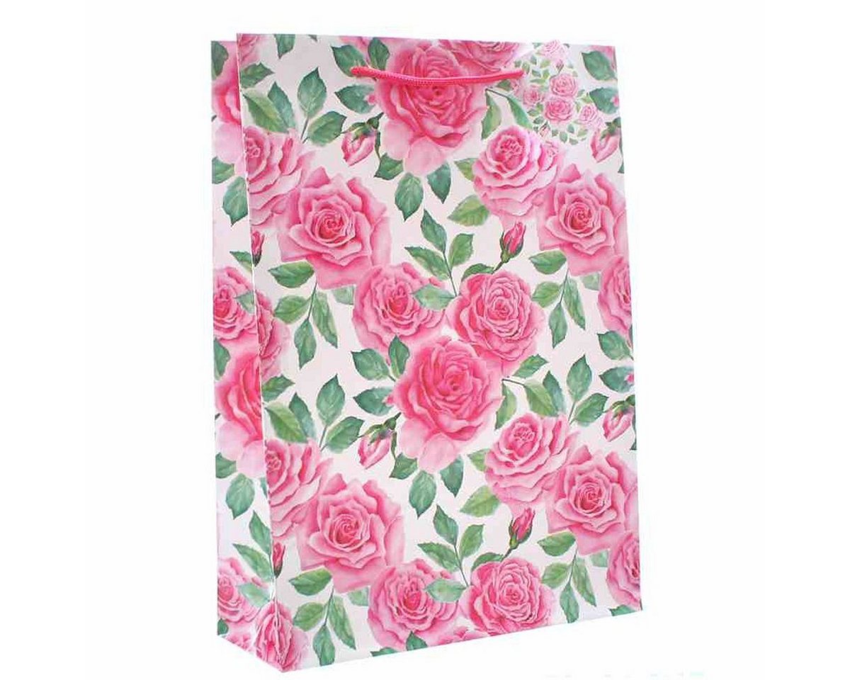 Linoows Tragetasche 10 Stück Geschenktüten rosa Rosen Rosenblüten Tüten, 10 Große Papiertragetaschen Rosenblüten Linoows Tragetasche 10 Stück Geschenktüten rosa Rosen Rosenblüten Tüten, 10 Große Papiertragetaschen Rosenblüten von Linoows