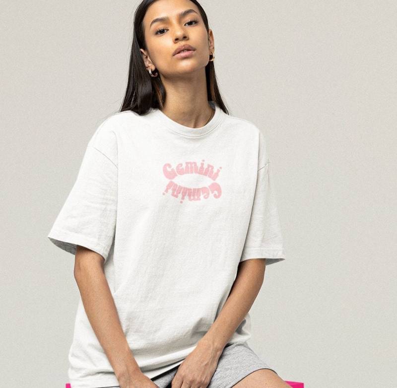 Gemini Zodiac Minimal Short-Sleeve T-Shirt Us, Gemini T-Shirt, Astrology Shirt, Funny Gemini, Zwilling Gemini Zodiac von LinoundPolly