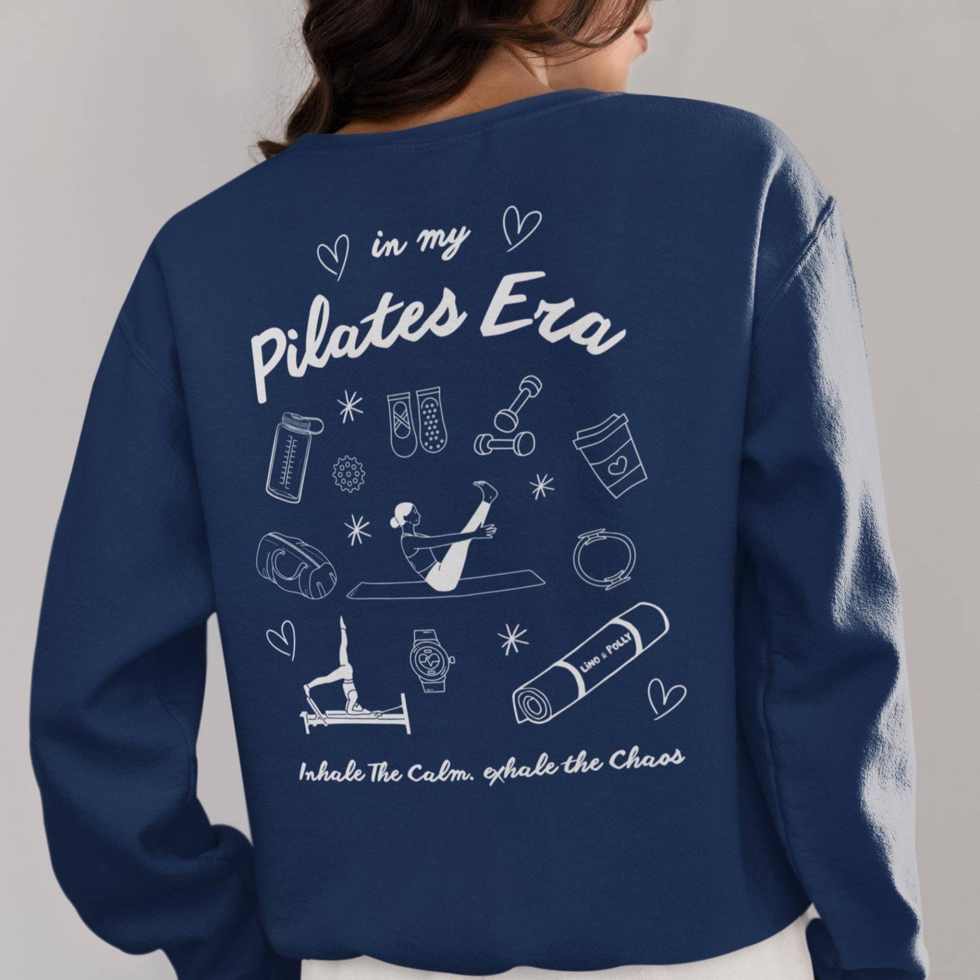 Pilates Era Pullover, Trendiger Sweater Für Damen, Cozy Look Studio & Alltag, Geschenkidee Girls, Clean Girl Pulli von LinoundPolly