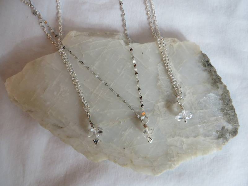 Herkimer Diamant Halskette, Herkimer, Diamant, Anhänger von LinsFinalTouch