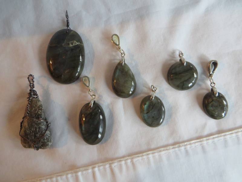 Labradorit Edelstein Halsketten, Anhänger, Halskette, Draht Gewickelt, Labradorit, Kupfer, Natur von LinsFinalTouch