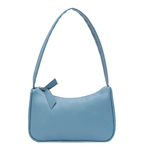 Lintat Unterarmtasche Retro Unterarmtasche Damen Schleife Handtasche PU Leder Solid Farbe Casual Schultertasche Bankett Freizeit von Lintat